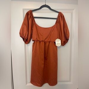 Altar’d State burnt orange cutout dress - size M